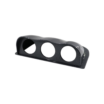 Wenle 2" 52mm Durable Car Instrument Panel Hanger Meter Holder Carbon Fiber 3-hole Control Panel Triple Gauge Panel Bracket
