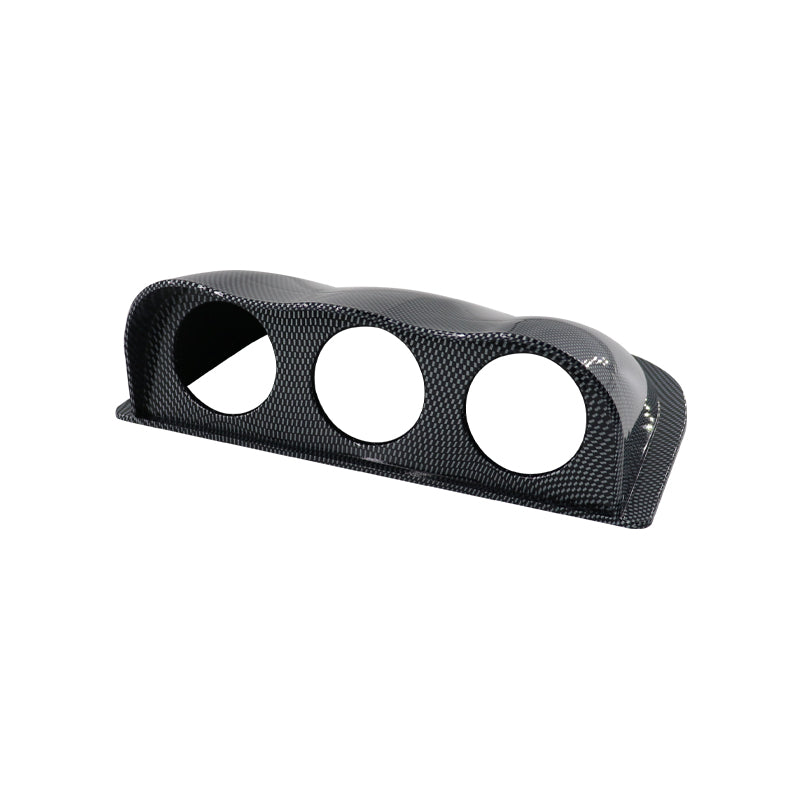 Wenle 2" 52mm Durable Car Instrument Panel Hanger Meter Holder Carbon Fiber 3-hole Control Panel Triple Gauge Panel Bracket